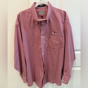 NWOT ONWARD RESERVE Georgia Bulldogs Long Sleeve Button Down Shirt Red Size L